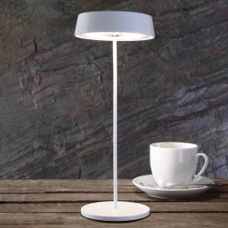 Deko-Light Miram LED table lamp, battery, dimmable, white