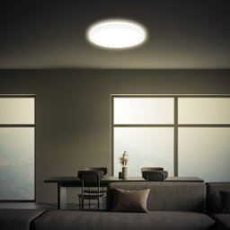 Briloner LED ceiling light Tava, white, Ø 24 cm, plastic