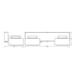 LEDVANCE LED wall light Orbis Flame, 2-bulb, chrome, IP44
