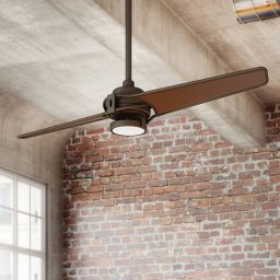 KICHLER Xety LED ceiling fan, brushed, oiled bronze