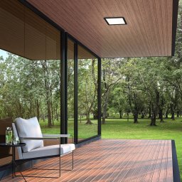 Briloner Frankfurt LED panel, angular 19 x 19 cm IP44 black