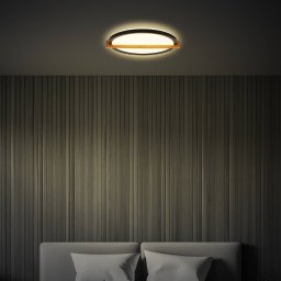 Briloner Remsa LED ceiling light, Ø 30 cm, plastic, black