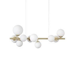 Ideallux Ideal Lux Perlage pendant length 81cm brass/white