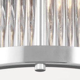 FEISS LED ceiling light Paulson IP44 chrome Ø 27.9 cm