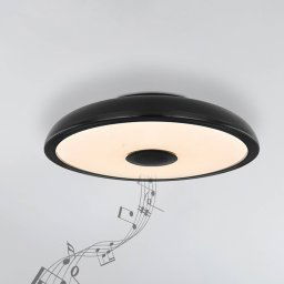 Globo Raffy LED ceiling light speaker RGBW black