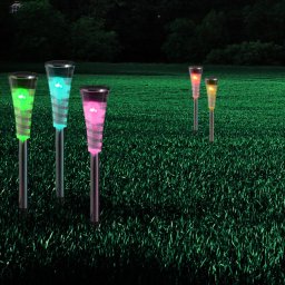 Globo Set of 5 solar light Nahia with RGB colour change