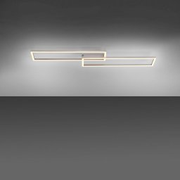 JUST LIGHT. GmbH Iven LED ceiling light, dimmable, steel, 92.4 x 22 cm