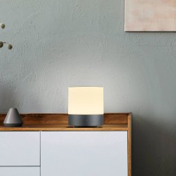BANKAMP Button LED table lamp 18.5 cm anthracite