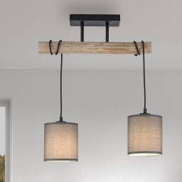 JUST LIGHT. GmbH Green Tribu ceiling lamp, 2-bulb paper shades