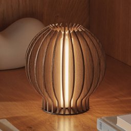 EVA Solo LED table lamp Radiant, dark wood, 14cm, USB
