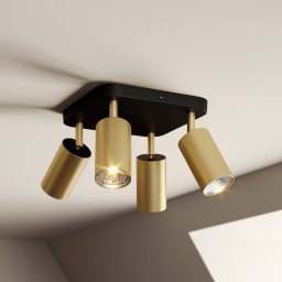 Nowodvorski Lighting Ceiling lamp Eye Spot 4-bulb, black/brass