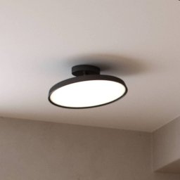 DFTP by Nordlux LED semi-flush ceiling light Kaito 2 Pro, Ø 30 cm, black, spacing