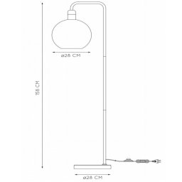 Lucide Julius floor lamp with marble base, black/gold