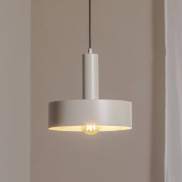 SIGMA Vitrum round pendant light, taupe, cylindrical, Ø 27 cm