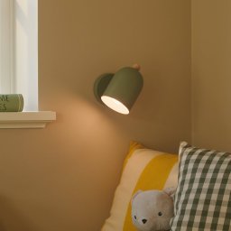 Nordlux Gaston wall light with cable and plug, metal, green