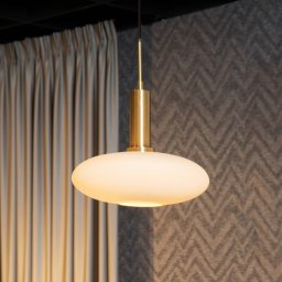 Lucide Singala pendant light, Ø 30 cm, glass, 1-bulb, opal, E27