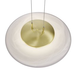 HELL Findus LED pendant light, matt/bright brass