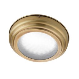 Cremasco Scirocco LED ceiling light in satin-finished brass