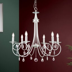 ORION Violetta Chandelier Six Bulbs Silver