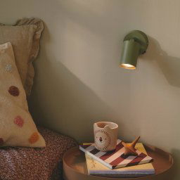 Nordlux Explore wall spotlight with cable and plug, GU10, green