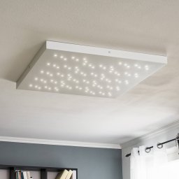 Trio Lighting Titus LED ceiling light, white 75 x 75 cm