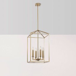 Opviq Till 13256 chandelier, gold-coloured, metal, 4-bulb