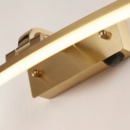 Searchlight LED wall light Santorini, width 50 cm, brass, tiltable