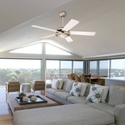 Westinghouse Comet fan titanium, white and maple