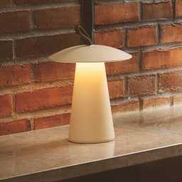 Nordlux Ara To-Go rechargeable LED table lamp, aluminium, sand
