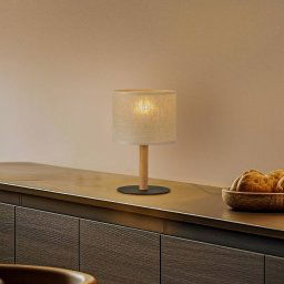 TK Lighting Deva Nature table lamp, textile, wood