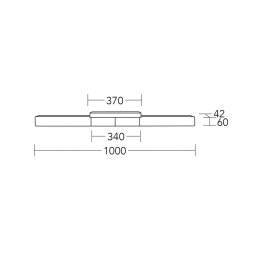 HerzBlut LED ceiling lamp Lana del bronco, wood, dimmable