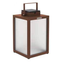Les Jardins Tradition LED solar lantern, corten, height 40 cm