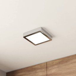 EGLO LED ceiling lamp Fueva 5 IP44 3000K chrome 16x16cm