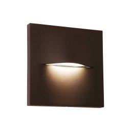 Viokef LED outdoor wall light Vita, rust brown, 14 x 14 cm