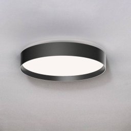LOOM DESIGN LED ceiling light Lucia, black, Ø 35 cm aluminium