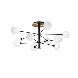 Ideallux Ideal Lux Cosmopolitan black/brass 10-bulb Ø 124