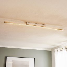 Quitani LED ceiling light Tolu, nickel, length 118 cm