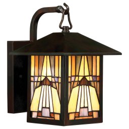 QUOIZEL Wall lantern Inglenook in a Tiffany look 27.8 cm