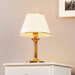Jupiter Birmingham table lamp, patinated, Ø 27 cm