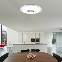 Globo Tune LED ceiling light RGB, loudspeaker Ø 60 cm