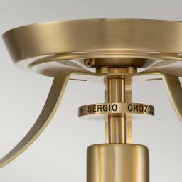 QUOIZEL Penn Station ceiling light, brushed brass