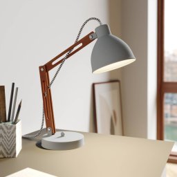 Lamkur Skansen table lamp, adjustable, grey