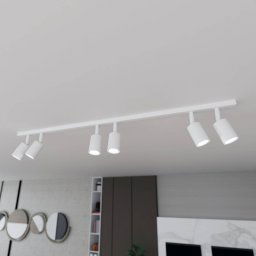 EMIBIG LIGHTING Flash ceiling light, white, 6-bulb, metal