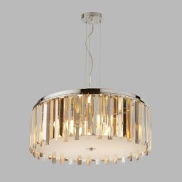 Searchlight Clarissa hanging light with crystal prisms Ø 60 cm
