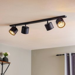 ALDEX Bot ceiling spotlight, black, 4-bulb