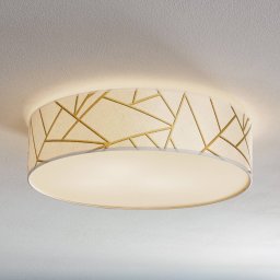 Eko-Light Zulu ceiling light, white/gold, round