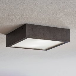 Argon Tromsö ceiling light, 30x30 cm, concrete grey