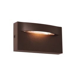 Viokef LED outdoor wall light Vita, rust brown, 13.7 x 7.5 cm