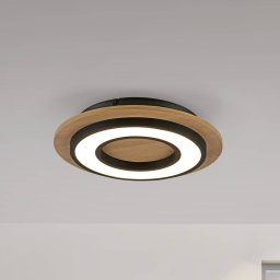 JUST LIGHT. GmbH JUST LIGHT. LED ceiling light Tola, round, wood, 3,000 K