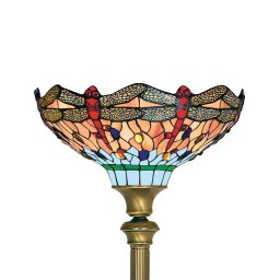 Searchlight Dragonfly floor lamp in Tiffany style